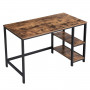 Skrivbord med två hyllor 120x75x60 cm Vintage brun-svart