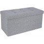 Förvarings Sittbänk 76 x 38 x 38 cm Ljusgrå