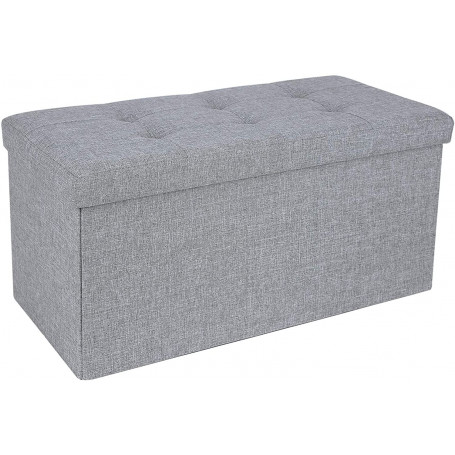 Förvarings Sittbänk 76 x 38 x 38 cm Ljusgrå
