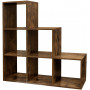 3 Sektioner / Förvaringshyllor / Rumsavdelare Vintage brun
