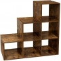 3 Sektioner / Förvaringshyllor / Rumsavdelare Vintage brun