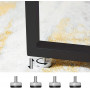 Soffbord Rund Industriell Vintage brun-svart 88 x 47 cm