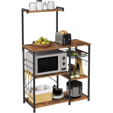 Köksställ, Köksförvaring modul Vintage brun-svart 90 x 40 x 132 cm