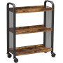 Serveringsvagn Industriell Stil 66x26x85 cm Med 3 Nivåer
