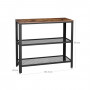 Konsolbord - Avlastningsbord - 3 Hyllor - 101,5x35x80 cm