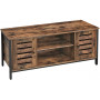 TV-stativ / TV-bänk med hyllor, förvaringsskåp Industriellstil 110x...