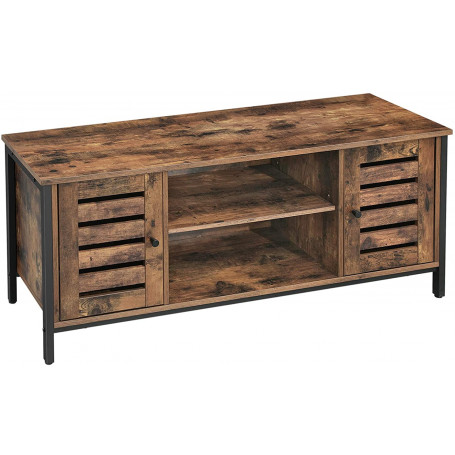 TV-stativ / TV-bänk med hyllor, förvaringsskåp Industriellstil 110x40x50 cm
