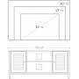 TV-stativ / TV-bänk med hyllor, förvaringsskåp Industriellstil 110x40x50 cm