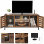 TV-stativ / TV-bänk med hyllor, förvaringsskåp Industriellstil 110x40x50 cm