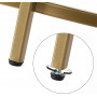 Rund Sidobord - Soffbord Glas - Guld - 50 cm