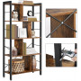 Bokhylla Uppdelade Hyllor 74x30x154,5 cm Vintage brun-svart