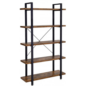 Bokhylla - Rumsavdelare med 5 Hyllor 105x33,5x177,5 cm Vintage brun...