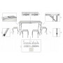 Camping set Fällbart Bord med x4 Pall