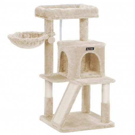 klösträd - Katt träd med stor plattform 48 x 48 x 96 cm Beige