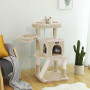 klösträd - Katt träd med stor plattform 48 x 48 x 96 cm Beige