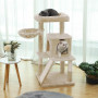 klösträd - Katt träd med stor plattform 48 x 48 x 96 cm Beige