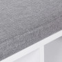 Sittbänk Med Skoförvaring - 104 x 30 x 48 cm vit/grå