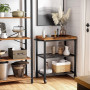 Rullbar Köksö 60 x 40 X 77,5 cm Serveringsvagn Vintage brun-svart