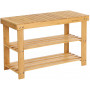 Bambu Sittbänk Med 2 Hyllor 70 x 28 x 45 cm
