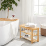 Bambu Sittbänk Med 2 Hyllor 70 x 28 x 45 cm