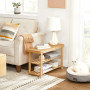 Bambu Sittbänk Med 2 Hyllor 70 x 28 x 45 cm