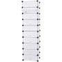 Kubförvaring10-Fack DIY Stapelbara med Dörr à 40 x 30 x 17 cm Vit
