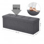 Sittbänk Med Förvaring Mörkgrå 110 x 38 x 38 cm Vadderad Sitt Pall