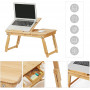Fällbar Laptopställ i Premium Bambu 54,5 x 34,5 x 29 cm