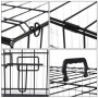 Hundbur Metall - L 92,5 x 57,5 ​​x 64 cm Med Två Dörrar
