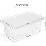 12-pack Förvaringslådor Med Lock För Skor / Små Saker - Transparent