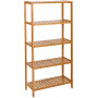 Bambu förvaringshylla med 5 justerbara hyllor 60x26x130 cm