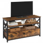 TV-bänk med hyllor och skåp - 110 x 40 x 63 cm - Industriell stil