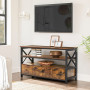 TV-bänk med hyllor och skåp - 110 x 40 x 63 cm - Industriell stil