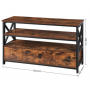 TV-bänk med hyllor och skåp - 110 x 40 x 63 cm - Industriell stil