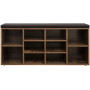 Sittbänk Med 10 Skofack, Dyna 104 x 30 x 48 cm Vintage brun