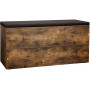 Sittbänk Med 10 Skofack, Dyna 104 x 30 x 48 cm Vintage brun