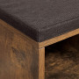 Sittbänk Med 10 Skofack, Dyna 104 x 30 x 48 cm Vintage brun