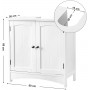 Tvättställ underskåp Retro Med 2 dörrar 60 x 30 x 60 cm Vit