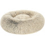Kattsäng/Hundsäng rund 60 cm beige plysch med minnesskum & halkfri ...