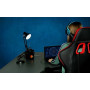 Gamingstol med Benstöd, Nackkudde och Ryggkudde - Svart/Röd