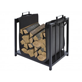 2 IN1 Vedstativ med uttagbar Väska - Vedförvaring