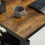 Skrivbord Vintage brun-svart 120 x 60 x 76 cm - Industriell Design