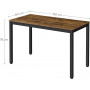 Skrivbord Vintage brun-svart 120 x 60 x 76 cm - Industriell Design