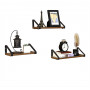 Vägghyllor Set 3 st Industriell Vintage Brun