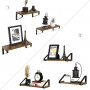 Vägghyllor Set 3 st Industriell Vintage Brun
