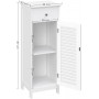 Tunn Förvaringsskåp Med Låda Vit 32x32x87 cm Badrumsförvaring