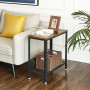 Sidobord med hylla 60 x 30 x 60 cm industriell design
