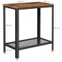 Sidobord med hylla 60 x 30 x 60 cm industriell design