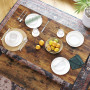 Matbord Industriell stil 120 x 75 x 75 cm - Vintage brun-svart