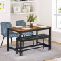 Matbord Industriell stil 120 x 75 x 75 cm - Vintage brun-svart